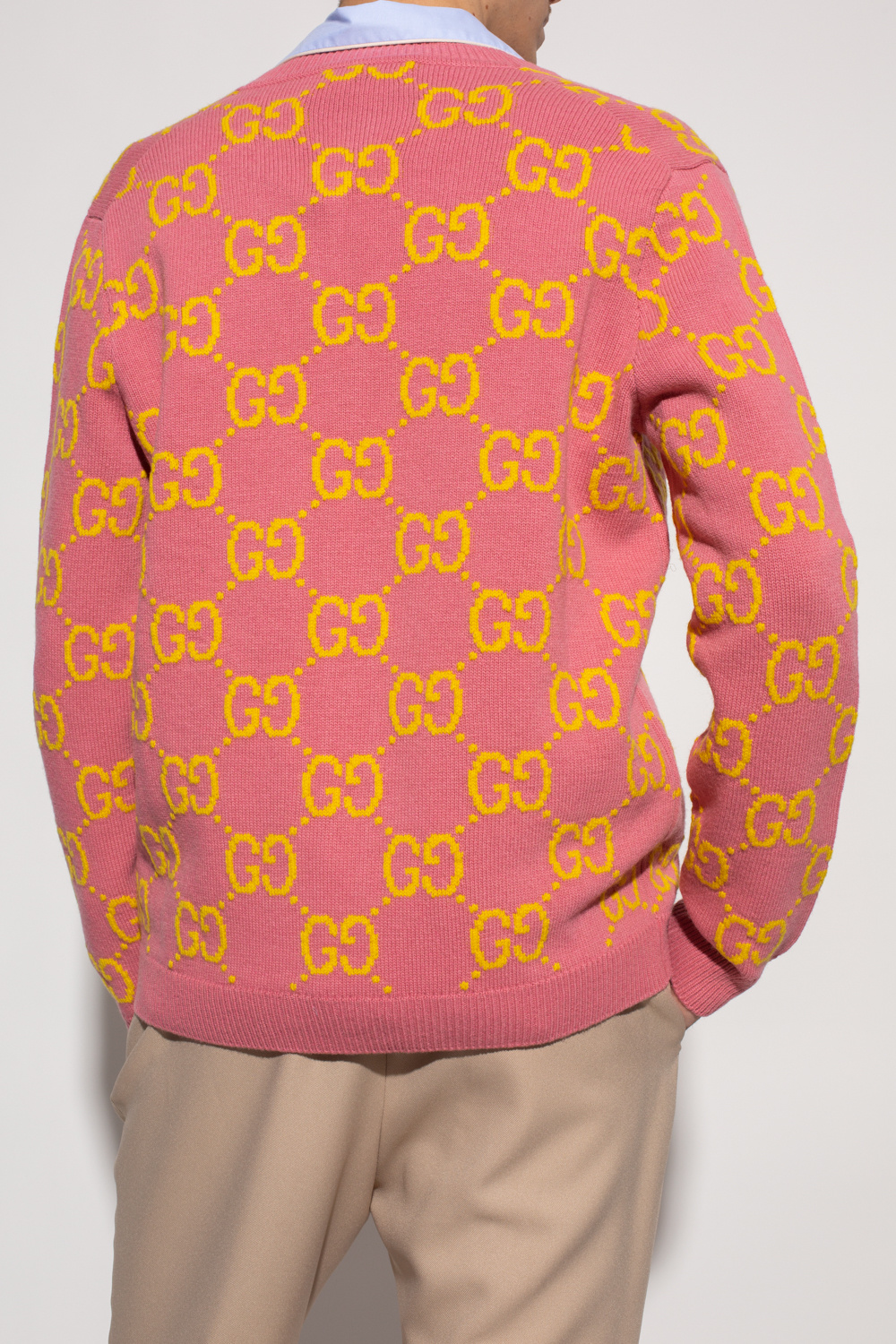 Pink discount gucci cardigan